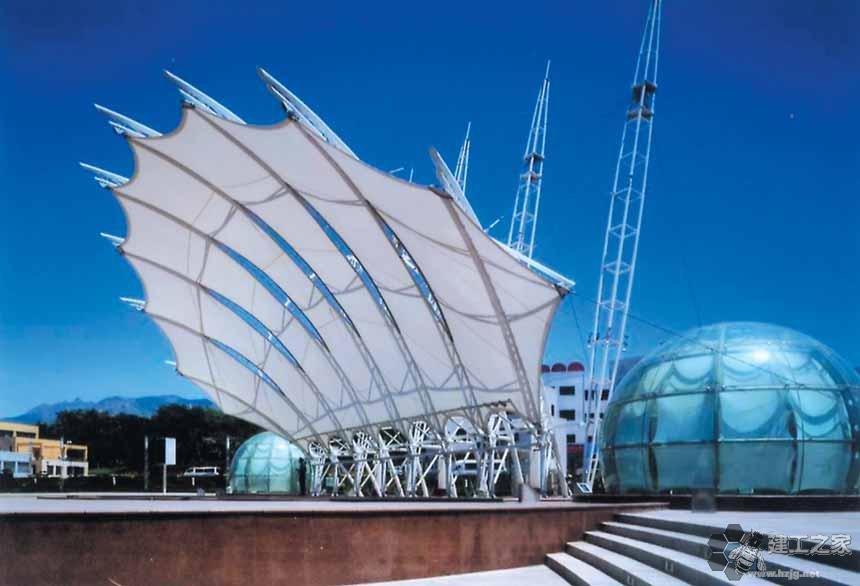 北流车棚膜结构网架